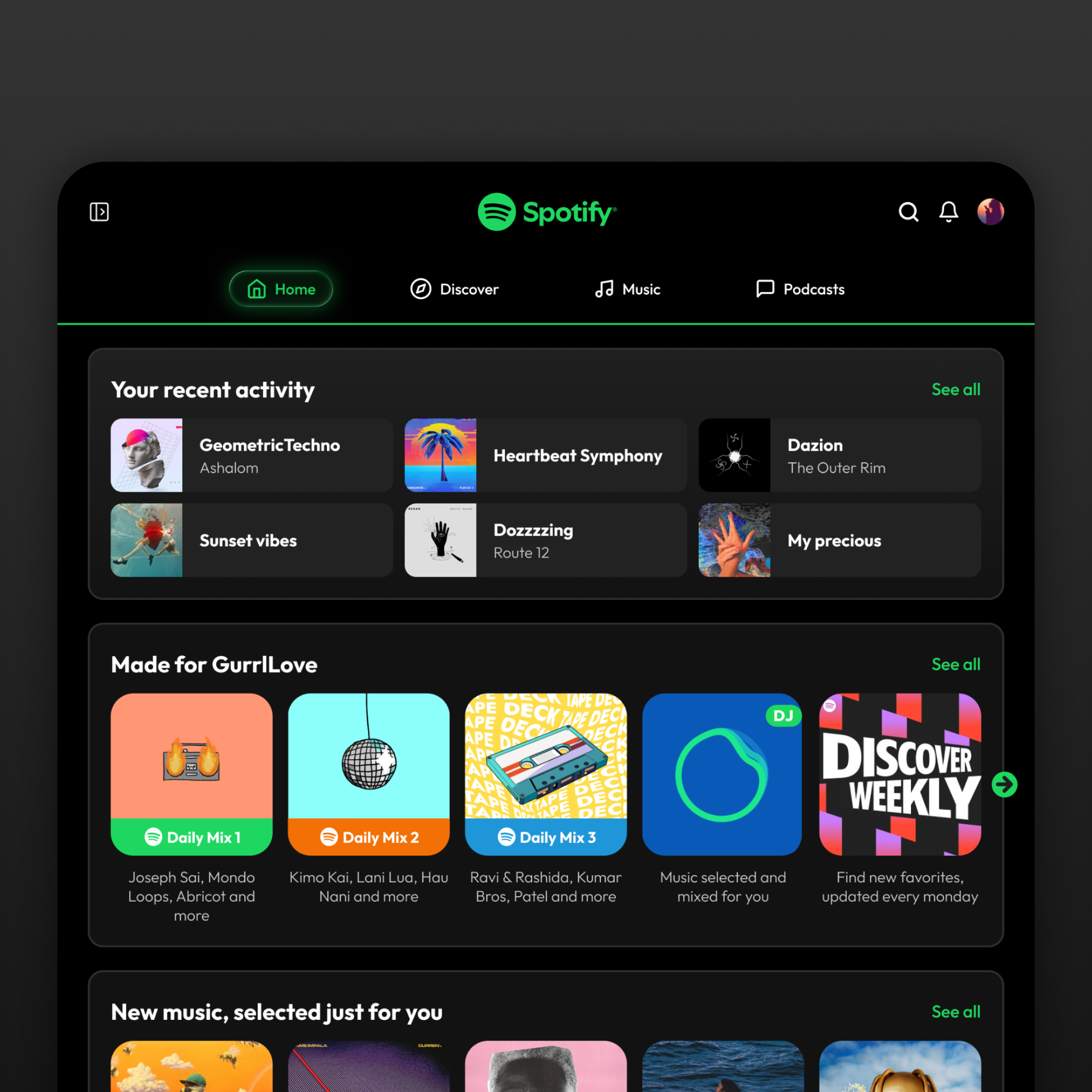 Spotify redesign